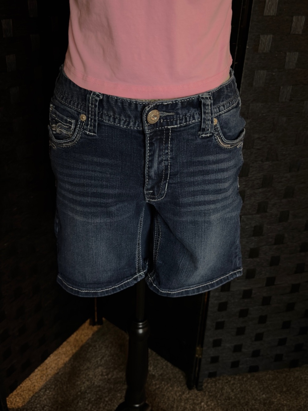 Pink Mesh-Insert Tee - Picture 3 of 6